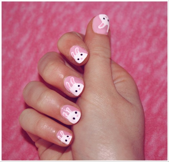 Detailed Easter nail design