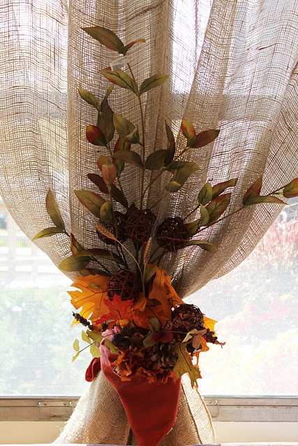 Finished window with curtain tiebacks