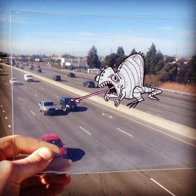 Funny real-world cartoon insertion