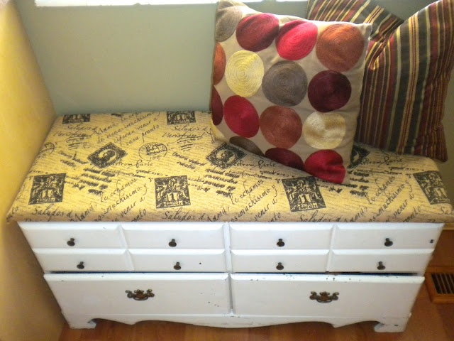 Painted dresser bench project