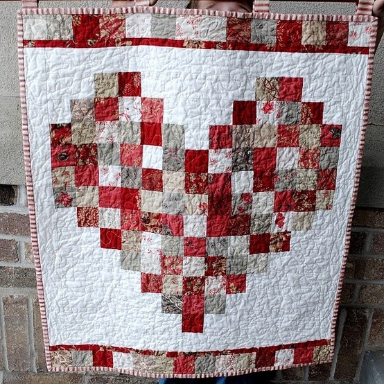 Heart quilt DIY