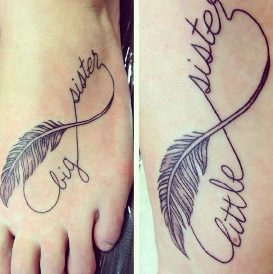 Custom sister tattoo artwork