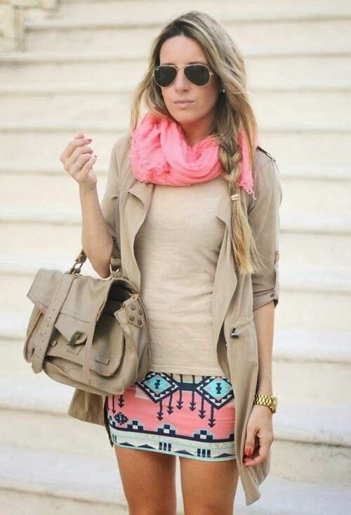 Polished blazer skirt combination