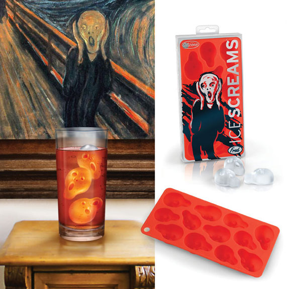 creative-ice-cubes11 Ice Screams Munch scream face ice cubes in a tall glass