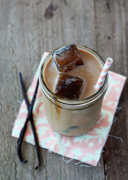 Maple vanilla iced coffee