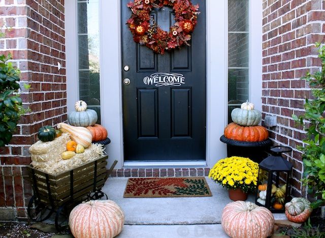 Fall porch evening styling