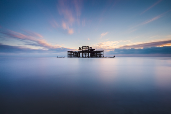 Detailed view of the pier’s remaining structure