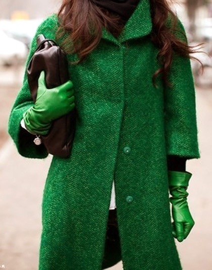 Emerald green accessory focus