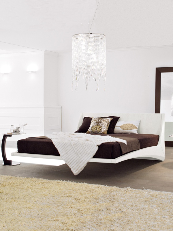Portrait orientation floating bed room