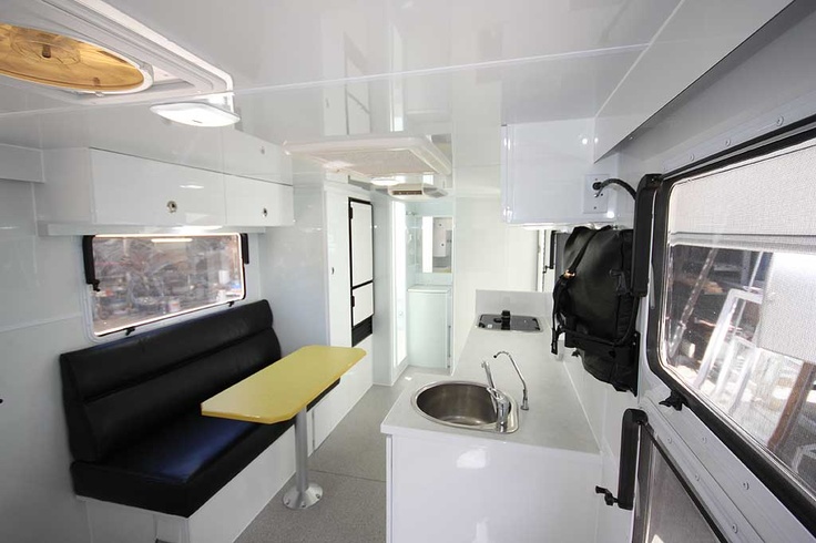 Warm caravan interior design details