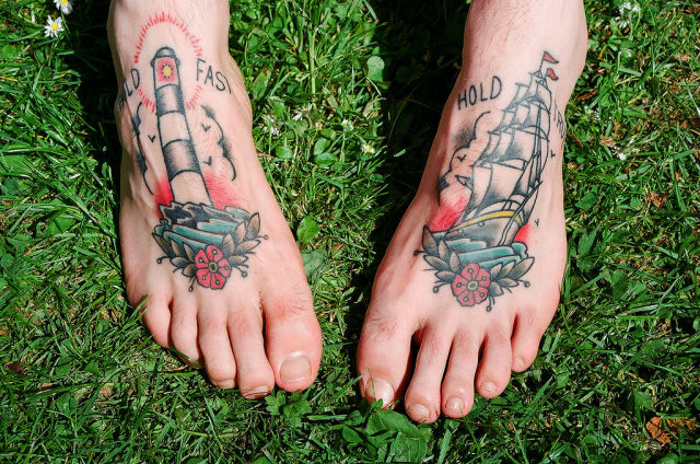 Script foot tattoo idea