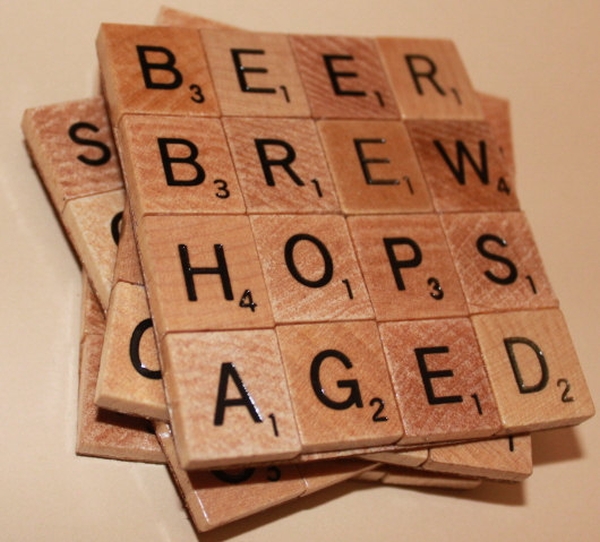 Handmade coasters with natural textures