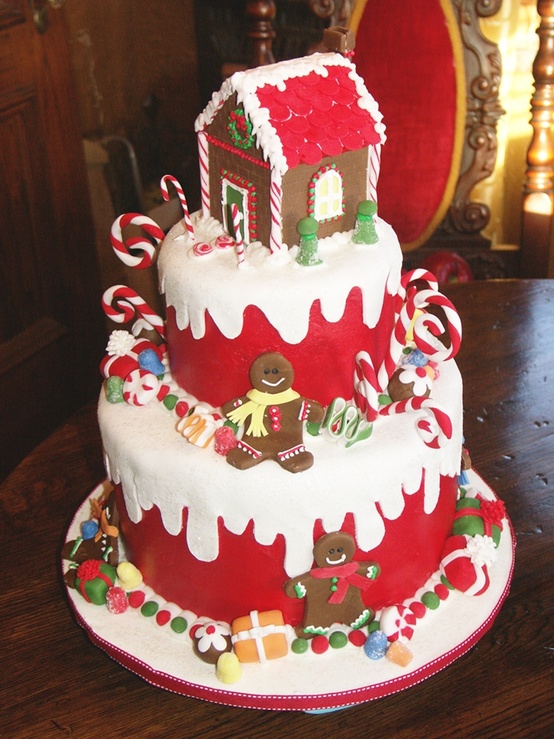 Christmas gingerbread house with candy details