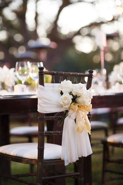 Reception chair décor idea