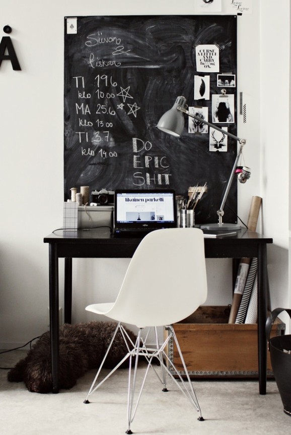 Comfortable home office seating detail