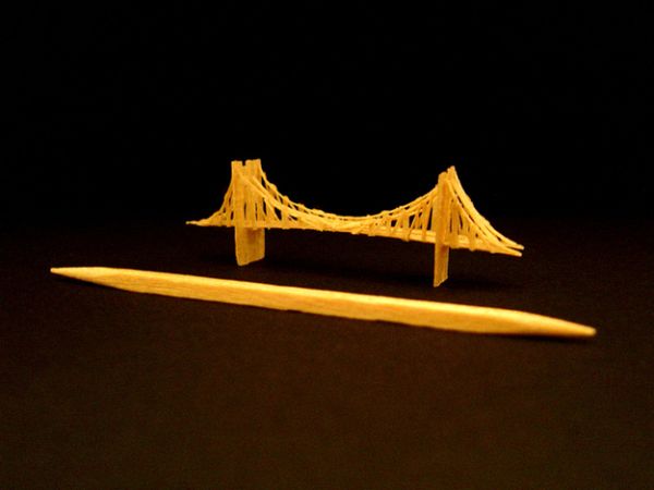 Steven Backman toothpick sculpture