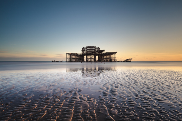 Finn Hopson photograph of pier structure and sea