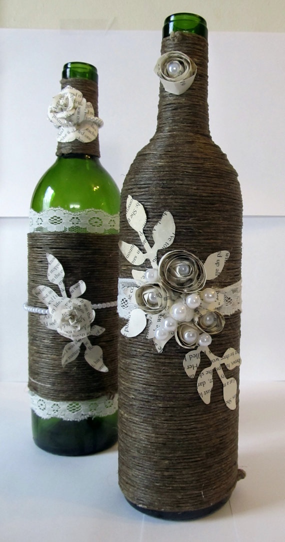 Wine bottle with lights