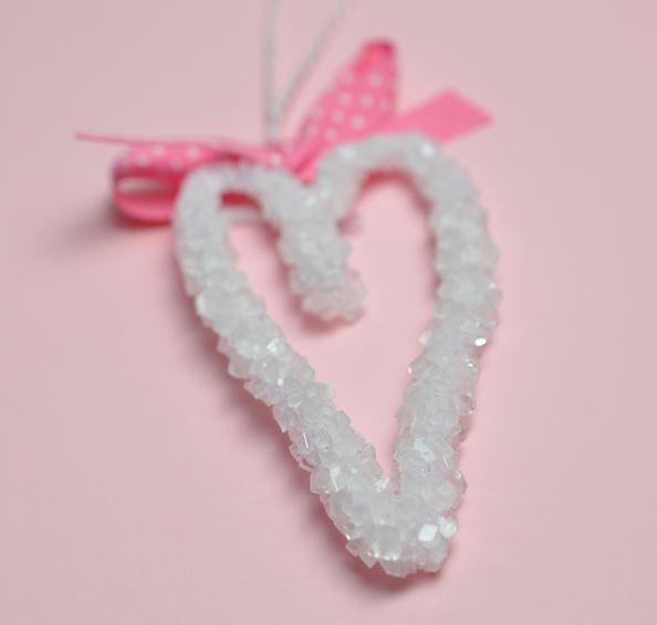 Heart-shaped crystal craft