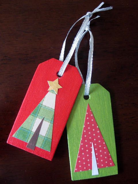 Minimal holiday gift tags