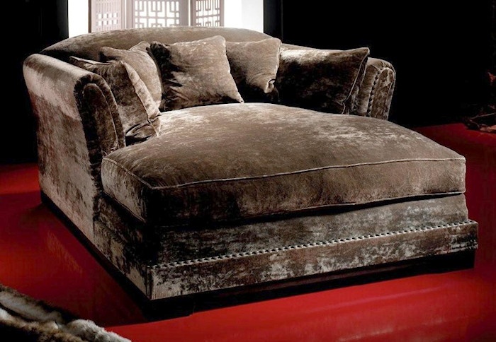 Elegant chaise in a living room