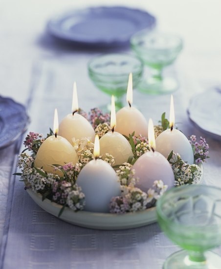 Easter egg bowl arrangement