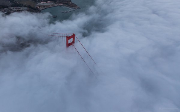 Flying over Golden Gate 2