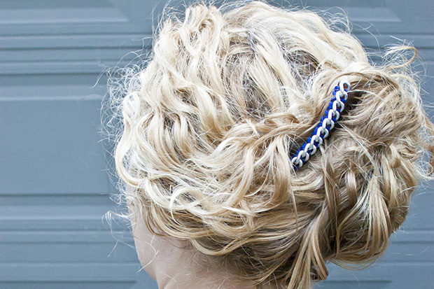 DIY floral hair piece