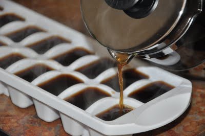 Coffee ice cubes for iced coffee