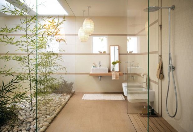 bathroom105 Modern bathroom with freestanding tub