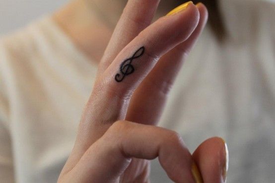 Wrist music notes tattoo