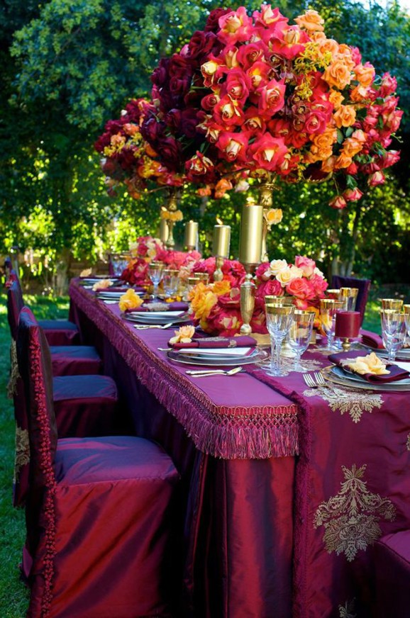 Dreamy wedding table floral centerpiece