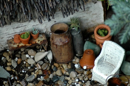 Miniature garden plantings
