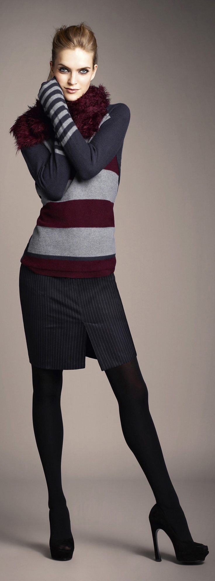 Winter chic work outfit