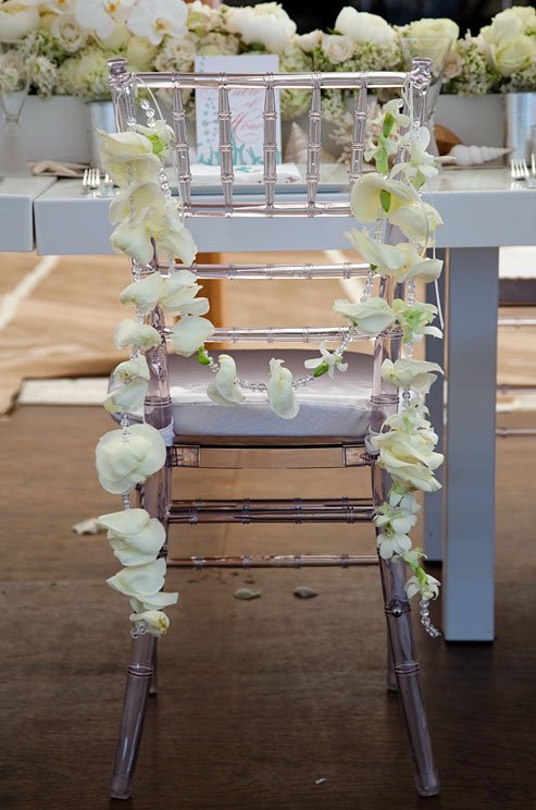 Rustic wedding chair styling