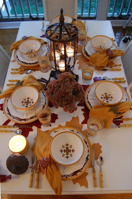 Autumn floral arrangement for table
