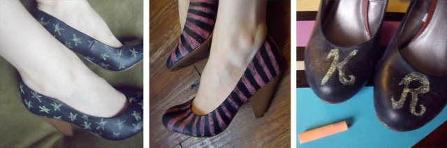 Chalkboard paint on shoes