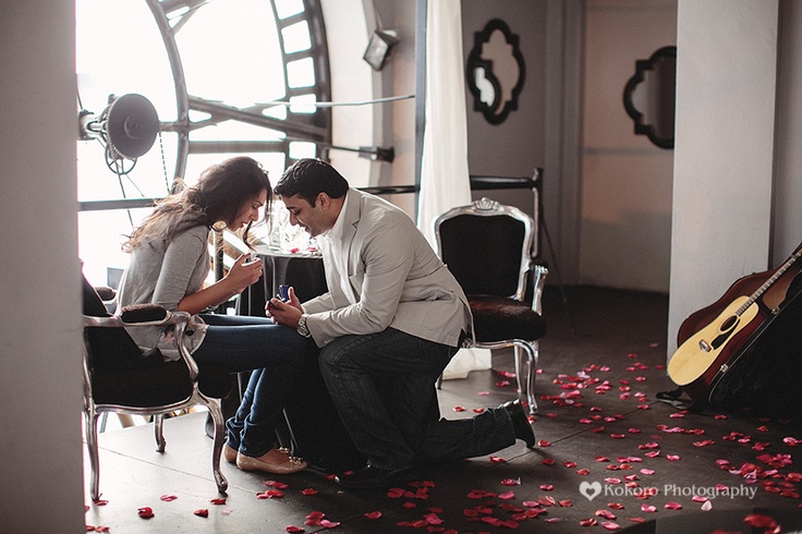 Romantic proposal portrait