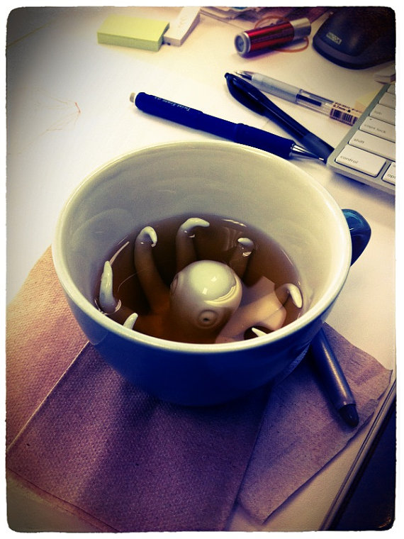 Creature Cups ceramic mug with hidden animal
