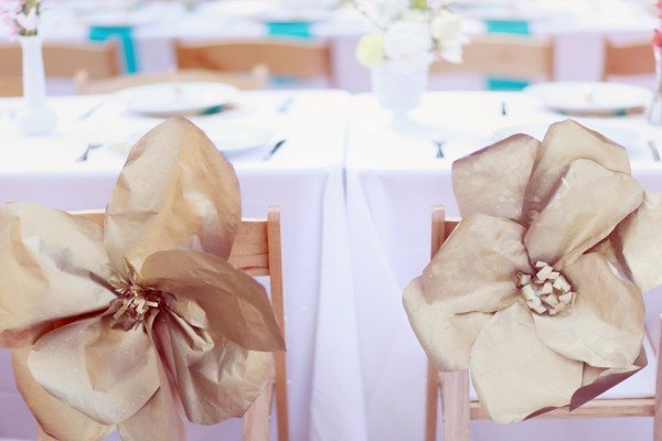 Simple elegant wedding chair idea