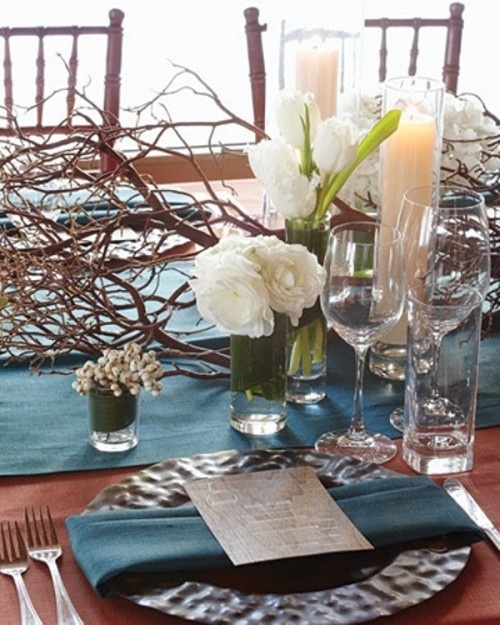 Soft ivory holiday dining table