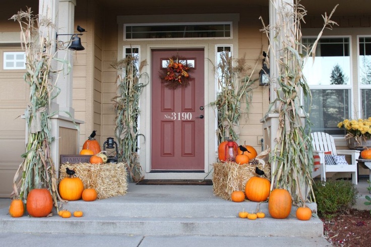 Front porch fall seating idea
