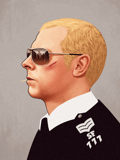 Sergeant Nicholas Angel from Hot Fuzz in police uniform