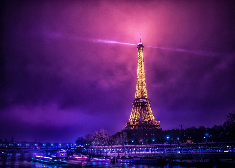 Eiffel Tower photograph in editorial gallery set