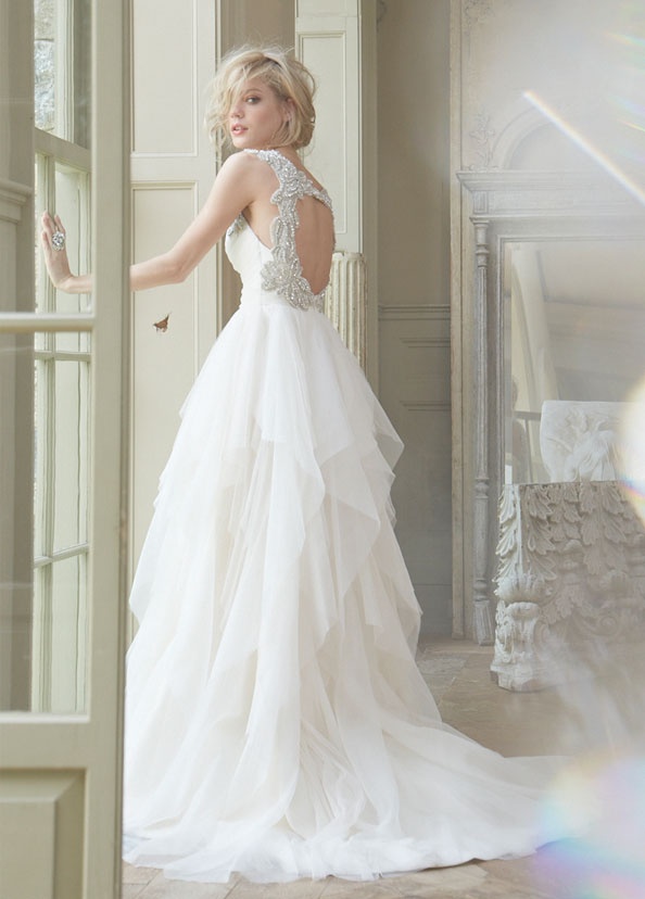 Vintage wedding gown detail
