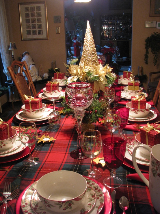 Holiday tablescape styling example