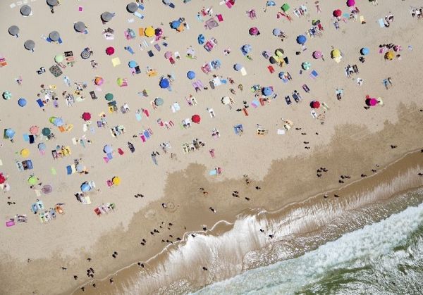 Gray Malin aerial beach scene