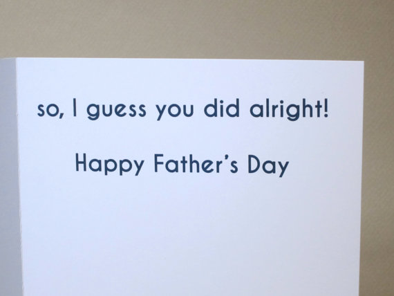 Typographic Father's Day card
