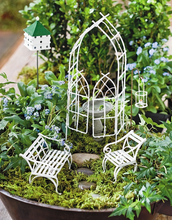 Miniature garden on display