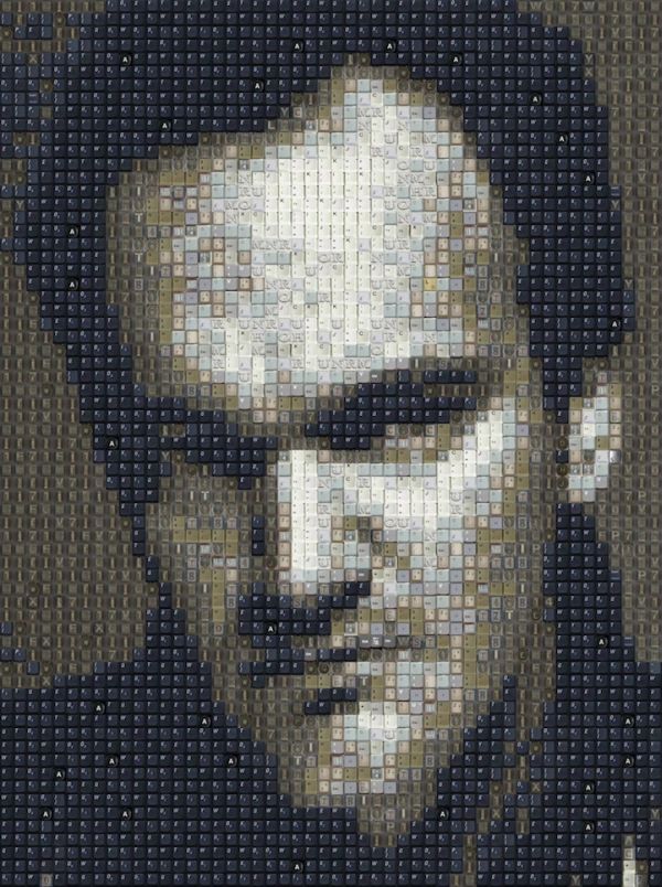 Guy Whitby computer key portrait series